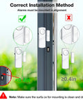 Installation guide for Loud Wireless Door And Window Alarm Pack Easy Install Magnetic Sensor Burglar Alarm System For Home Office Kids Safety And Pool Area 90dB Entry Alert 4 Pack