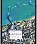 Self Charging Solar GPS Tracker For Trailers, Equipment, Vehicles And Assets With Rugged Waterproof Global Tracking app on phone screen