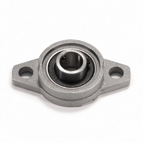 Four Pack KFL001 Mounted Pillow Block Bearings Bore 12mm For Industrial Machinery Precise Alignment And Smooth Rotation Easy Install Heavy Duty Shaft Mounts Durable Support For Automation And DIY Projects, single bearing top view