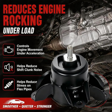 Built Tough Triple Pack Engine Motor Mount Set To Kill Engine Shake And Deliver A Butter Smooth Ride On Automatic Transmission Sedans Compatible With Hyundai Elantra And Kia Fortes Replaces A71004 with black steel mount and isolators.