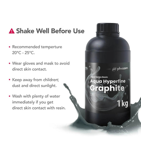 Top Shelf Graphite 3D Printing Resin Designed For 9K And 12K Ultra High Resolution Printers 405 Nm Uv Curing Photopolymer With Minimal Shrinkage Super Crisp Details And Butter Smooth Surface Finish In One Kilogram Pack