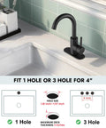 Single Hole Bar Sink Faucet Matte Black With 360 Degree Swivel Spout 304 Stainless Steel fitted on a white sink