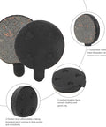 Semi Metal Brake Pads For 10 Inch Electric Scooter, 4 Pairs Bike Disc Pad Set, showing front and side view details