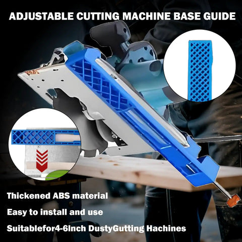 Adjustable Circular Saw Base Guide And Positioning Clamp Pro Grade For Precision Wood Cutting, Durable ABS And Metal Build