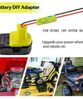 Battery Adapter Conversion Kit with Wire Terminals for DIY Ride On Trucks RC Cars and Robotics Toys Universal Battery