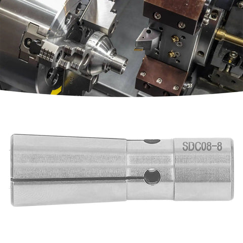 Heavy Duty Collet Chuck Holder For Milling Engraving Machine High Precision CNC Vise Tool with a silver carbide body and stable design.