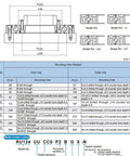 Diagram of Top Tier Cross Roller Slewing Ring Bearing RU124UU-G specifications, detailing sizing and mounting hole information.