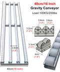 Grab And Go Gravity Conveyor Roller Belt For Hassle Free Truck And Warehouse Unloading Smooth Freight Slider With Heavy Duty Stainless Steel Frame For Moving Boxes And Cargo Hauls, 40cm/16 inch size.