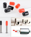 100 Pcs Orange 6mm ID Rubber End Caps For Round Tubes And Bolts Vinyl Cap Covers For Screw Threads Furniture Feet Table Legs Chairs