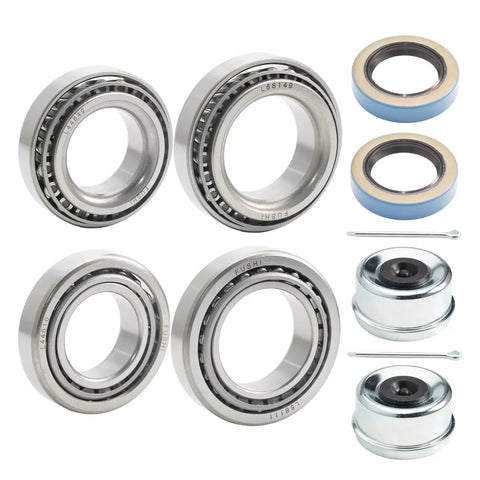 Two Set Trailer Wheel Hub Bearings Kit That Fits 1 3/8 Inch And 1 1/16 Inch Axles Includes L44649/10 And L68149/11 Bearings