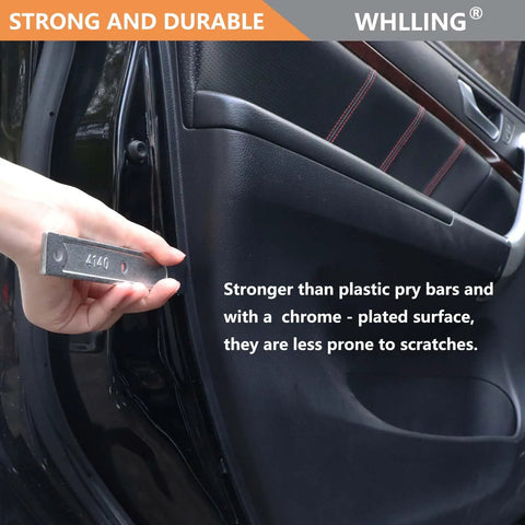 Using Two Piece 4140 Pry Bar Set For Auto Panel Removal And Trim Demolition on car door panel