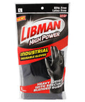Built To Kick Butt With These Top Shelf Heavy Duty Black Rubber Work Gloves Featuring Rock Solid Chemical Resistance For Grease Monkeys And Pro Mechanics Shops, packaged black gloves.