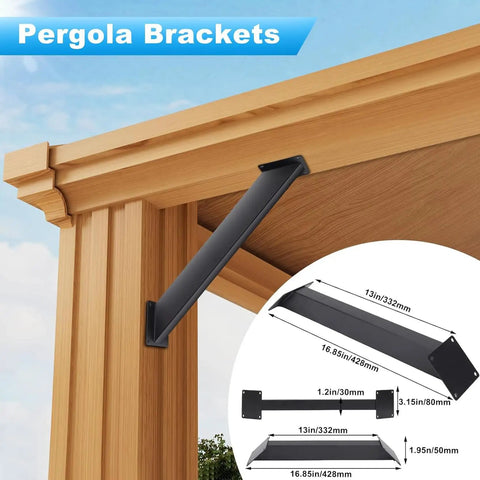 Beefy Heavy Duty 45 Degree Angle Corner Brace Kit With Pre Drilled Holes And Screws Black Iron Support Bracket Set For Outdoor Projects Like Tree Houses Gazebos And Patios Sturdy Mounting Frame For Beams And Columns
