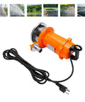 1 2HP Submersible Sump Pump 6000GPH Portable Utility Water Pump With 32 Ft High Head connected with power cord for drainage tasks.