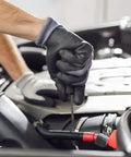 12 Pairs Micro-Foam Nitrile Coated Work Gloves For Grip Like A Boss And Durability used in automotive repair, gripping a tool