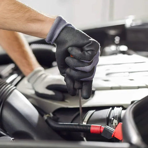12 Pairs Micro-Foam Nitrile Coated Work Gloves For Grip Like A Boss And Durability used in automotive repair, gripping a tool
