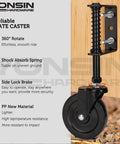 Built Tough Heavy Duty Spring Loaded Gate Caster With 360 Degree Swivel 4 Inch Gate Wheel Kit Up To 200 Lb Capacity