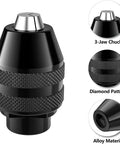 Keyless Chuck Replacement For Rotary Tools One Thirty Second To One Eighth Inch Shank Quick Change 3 Jaw Adapter Kit