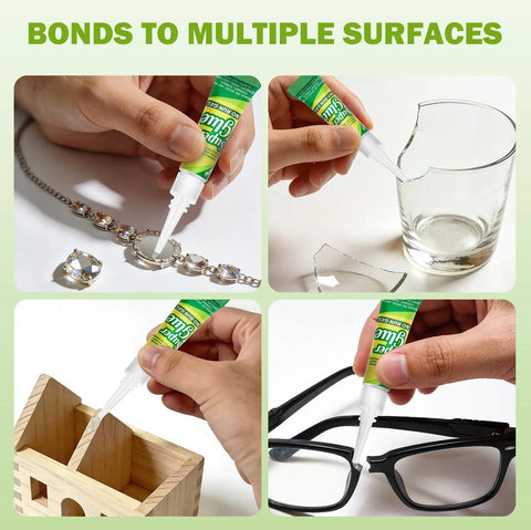 Clear Gel Cyanoacrylate Adhesive For Plastic Metal And Wood With Quick Dry Formula used on jewelry, glass, wood, and glasses.