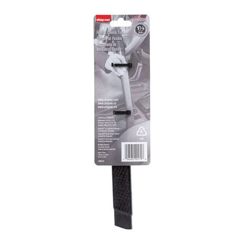 Flexible Crevice Vacuum Tool For Dust And Debris 1.25 Inch Diameter By 12 Inch Length package with product details.