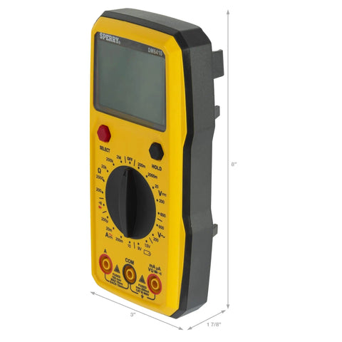 Dm6410 8 Function Digital Multimeter with Large LCD Display and Data Hold for Accurate AC DC Voltage and Current Measurements