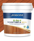 Redwood Wood Stain And Sealer In One, 1 Gallon heavy duty container with water-based formula for wood care.