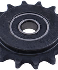 Half Inch Bore 16 Tooth Tensioner Idler Sprocket Compatible With 40 41 420 Chain Sealed Bearings Fits Fixed Shaft Durable Aluminum Construction