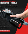Close-up of ergonomic handle of Preset Digital Oil Control Valve With Meter Nozzle For Precise Flow, Heavy Duty Air Operated Pneumatic System.