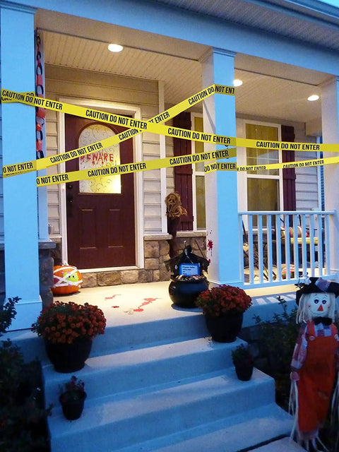 Heavy Duty Yellow Caution Tape Roll Bold Black Text For Safety Barriers And Halloween Parties Three Inch By Three Hundred Thirty Feet Tear Resistant Hazard Warning Barricade Tape Built Like A Boss For Crew Sites Or Home Projects
