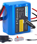 24V 2600mAh Li-Ion Rechargeable Battery With Charger, Bare Leads And Cable Connector, Power Pack For Kids Ride On Cars