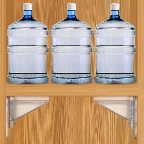 Heavy Duty Shelf Pegs With Self Adhesive Brackets For Kitchen Cabinets No Drill Install Shelf Clips under water bottles