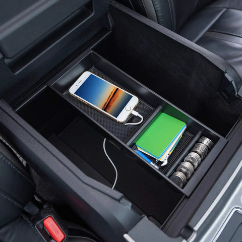 Center Console Organizer Tray For Ford F Series Trucks 2015 To 2024 F150 F250 F350 F450 And Expedition Half Size Pallet Insert Storage