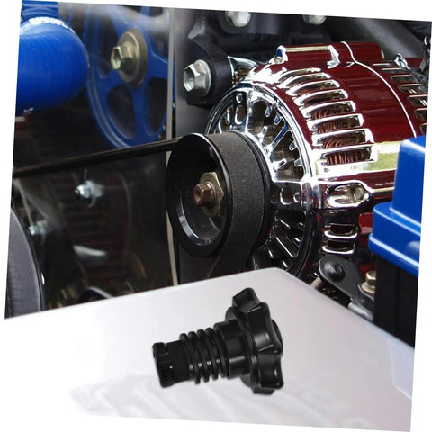 Spare Tire Hold Down Screw Durable Replacement Bolt for Volkswagen Vehicles with precise fit in black, shown near car engine parts
