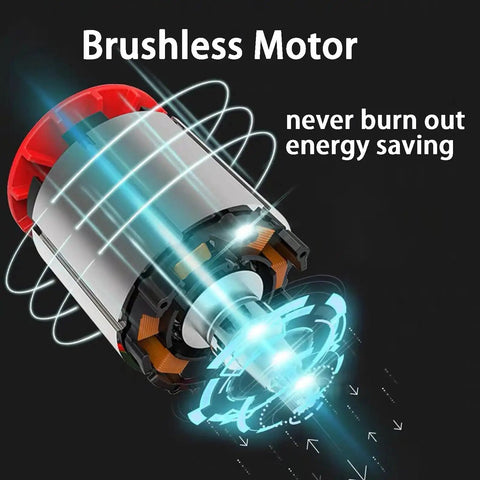 Brushless motor for Cordless Electric Wire Puller With Portable Cable Threader And Included Battery for efficient energy use.