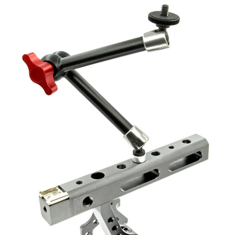 Heavy Duty 11 Inch Articulated Arm For Cameras And Lights, 12 Pound Load Capacity, Sturdy Metal Construction, adjustable reach