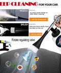High Pressure Car Interior Cleaning Gun with nozzle and brush for deep cleaning upholstery and car interiors