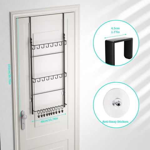 Over Door Hat Rack 3 Tier Wall Mount With 16 Hooks And 10 Movable Clips Keeps Your Cap Collection Sorted Solid Heavy Duty Setup Holds 26 Baseball Hats Zero Hustle Organization Smart Storage Solution For Bedroom Closet Pro Move