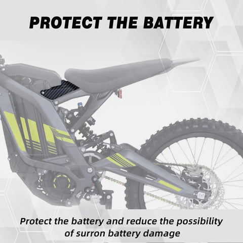 Sur Ron Battery Cover For Light Bee XS Electric Dirt Bike, Carbon Fiber Pattern Battery Compartment Shield, Lightweight And Built Tough, High Temperature Resistant Protection For Your Sur Ron Electric Dirt Bike