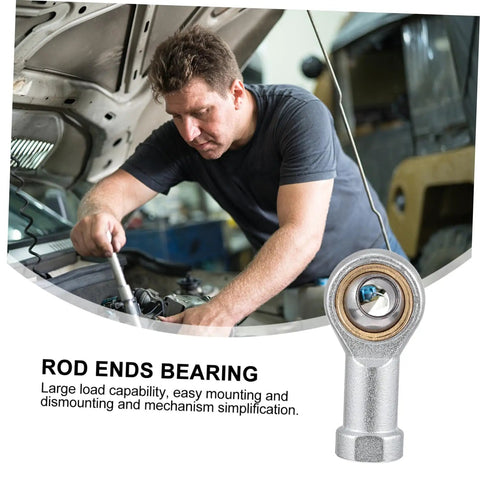 4 Pack Rod End Bearings With Female Threads For Linkages And Pneumatic Joints Spherical Plain Bearings High Precision Heavy Duty Hardware Built To Last For Mechanical Projects And DIY Assemblies, shown in automotive repair