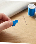 Gourd Shaped Needle Threader 100 Pcs Set For Sewing Machines And Home Use Portable Plastic And Metal Threading Tool With Effortless Threading For Hand Sewing And Embroidery On The Go Travel Friendly Design For Quick Setup And Smooth Threading Every Time, blue plastic needle threader with thread loop and sewing needles