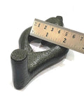 Heavy Duty Cast Iron Lathe Dog Bent Style 1.5 Inch Workholding Clamp showing measurement with ruler