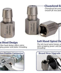 36 Piece Screw And Bolt Extractor Kit With 2 In 1 MultiSpline Lug Nut Remover featuring chrome-molybdenum steel bits with hex head design.