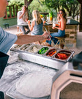 Pizza Topping Station Kit With 2 x 1.6L And 4 x 0.8L Containers, Custom Fit Lids for outdoor pizza oven at backyard party
