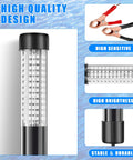 Two Pack 12V 10W Green Underwater Fishing Light Submersible LED Lure Attracting Lamp with 180 LEDs and copper clips