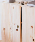 Vintage Cabinet Door Pull Handle In Antique Brass With Black Walnut Wood Round Pendant Knob on wooden cabinet door
