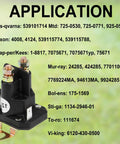 12V Starter Solenoid Relay Switch Replacement With 3 Terminals For 435-700 Husqvarna 539101714 Trom-Betta 812-1221-211 854-1221-210 93265-9 93265WR 93265-WR Durable Plastic Case With Copper Cadmium Contacts. 3-terminal solenoid with mounting bracket and copper studs