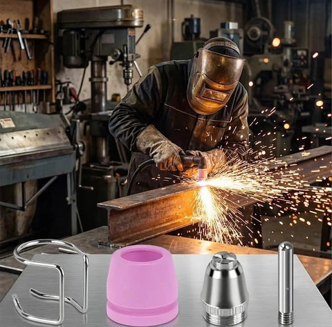 Welder using Heavy Duty Plasma Cutter Torch Tip Nozzle Kit 24 Pieces For AG60 AG50 SG55 WSD P60 With Box Pro Grade Durable