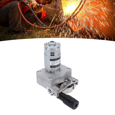 MIG Welder Wire Feed Motor With Beefy 2 Roll Feeding System 40W Power Adjustable Wire Speed From 2 To 15 Precise Clamping For 0.8 To 1.0mm MIG MAG Welding Smooth Feeding Jamming Resistant Great For Steel And Aluminum, silver motor and clamp assembly