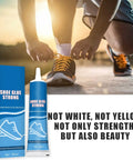 Waterproof Shoe Glue For Quick Kicks And Sole Repair Extra Strong Adhesion Fast Dry Adhesive tube and packaging, 50ml size.