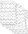 Six Pack Sublimation Blank Jigsaw Puzzles White A5 Size, 80 Pieces Each, DIY Transfer Friendly for Heat Press Printing